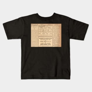 1912 Titanic return voyage newspaper advert clipping unaltered Kids T-Shirt